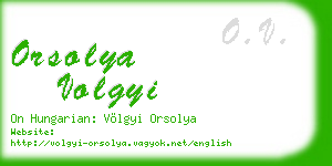orsolya volgyi business card