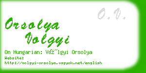 orsolya volgyi business card